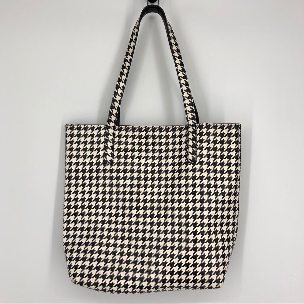 ‎Houndstooth PVC Vinyl Tote Bag